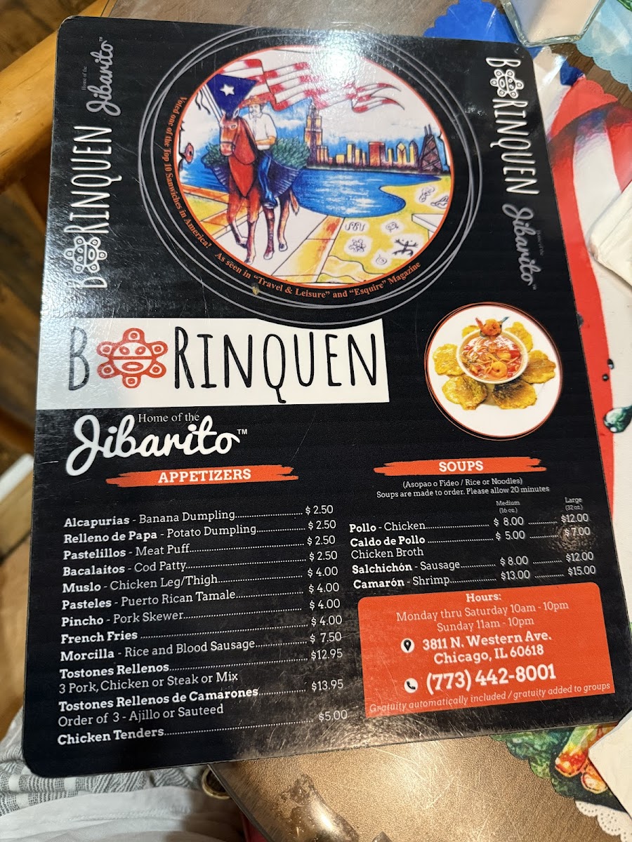 Borinquen Menu - Image 2